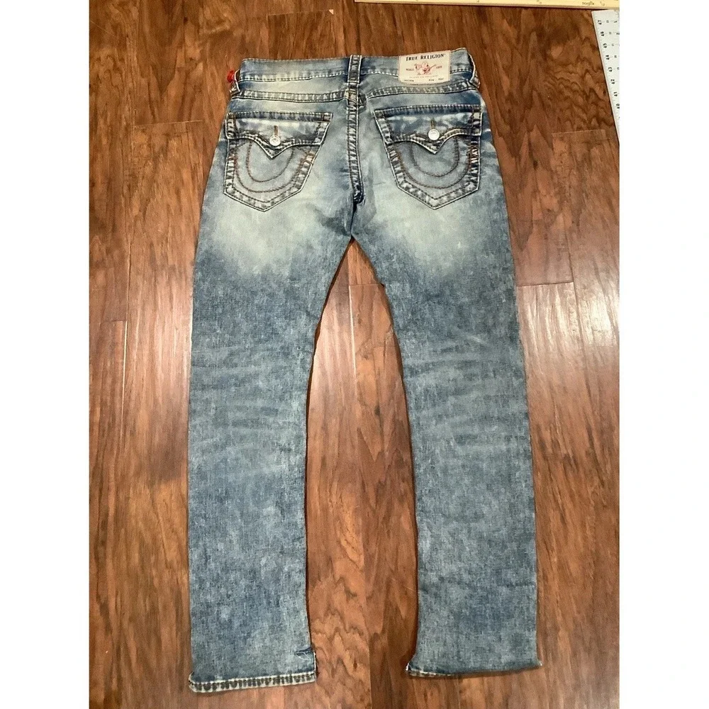 True Religion Rocco Relaxed Skinny Men Light-Medium Wash   Jeans Size 29